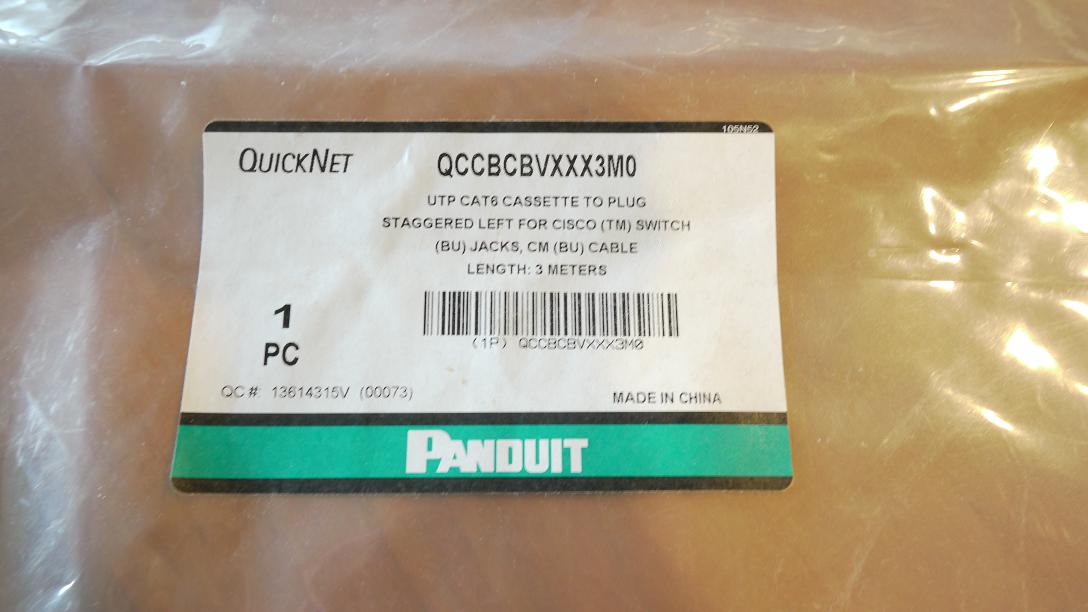 Panduit Quicknet UTP CAT6 Cassette to plug - 6 way - 3m cable patching harness for Cisco Switch - Image 5